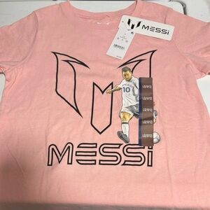Messi Kids Pink Graphic T-Shirt